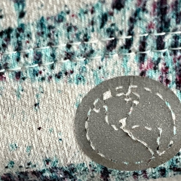 Multicolor Abstract Print Sports Bra Threads 4 Thought - Picture 5 of 10